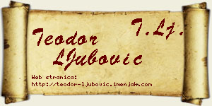 Teodor LJubović vizit kartica